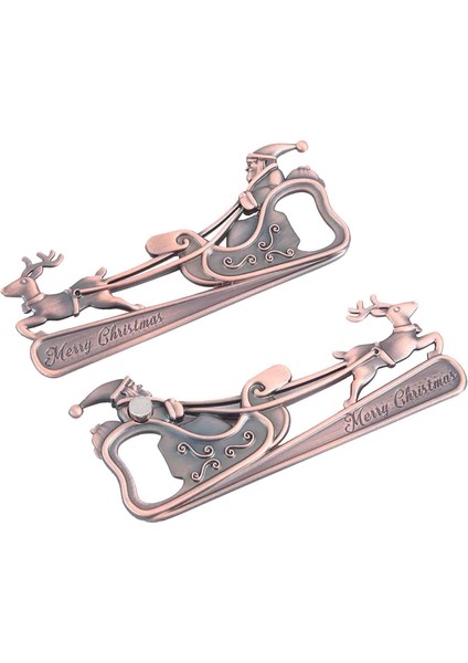 2 Adet Noel Alaşımlı Şişe Açacağı, Noel Partisi Dekorasyon Hediyesi, Arkadaşlar ve Aile Için Hediye Kutusu ile Parti (Yurt Dışından) modelleri