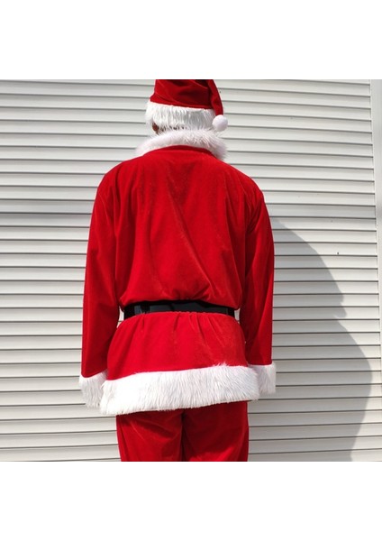 Erkekler Için Noel Baba Kostümü Noel Noel Baba Kostümü Yetişkin Noel Baba Takımı Profesyonel Noel Baba Kıyafeti Cosplay Parti Takımı 7 Adet (Yurt Dışından) indirimleri