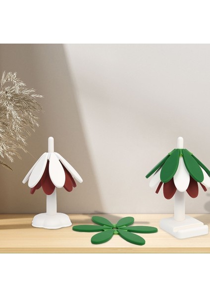 Noel Ağacı Isıtmalı Masa Örtüsü Ev Tipi Çay Altlığı Haşlanma Önleyici Mat Katlanabilir Isı Yalıtımlı Mat B (Yurt Dışından) indirimleri