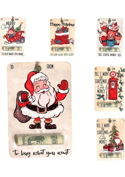 Noel Cüzdanı Hediyesi, El Yapımı Ahşap Cüzdan Noel Cüzdanı Dekorasyonu Nimet Noel Ağacı Kolye Süsleri (Yurt Dışından)