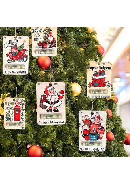 Noel Cüzdanı Hediyesi, El Yapımı Ahşap Cüzdan Noel Cüzdanı Dekorasyonu Nimet Noel Ağacı Kolye Süsleri (Yurt Dışından) indirimleri