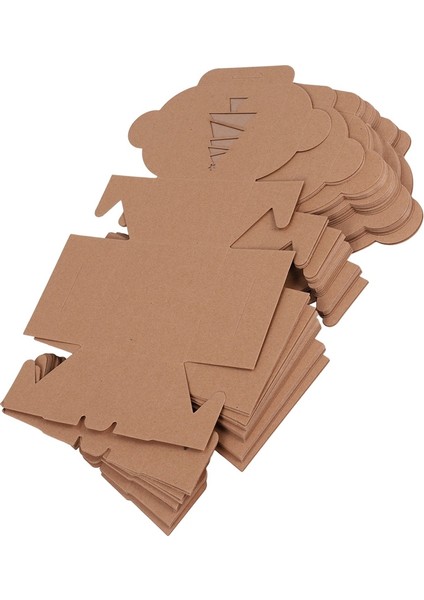 30 Kraft Karton Fırın Kurabiye Kutusu Seti 4X4X2,5 Inç Noel Kekleri, Kurabiyeleri, Brownileri ve Donutları Için Otomatik Açılır Pencere (Yurt Dışından) modelleri