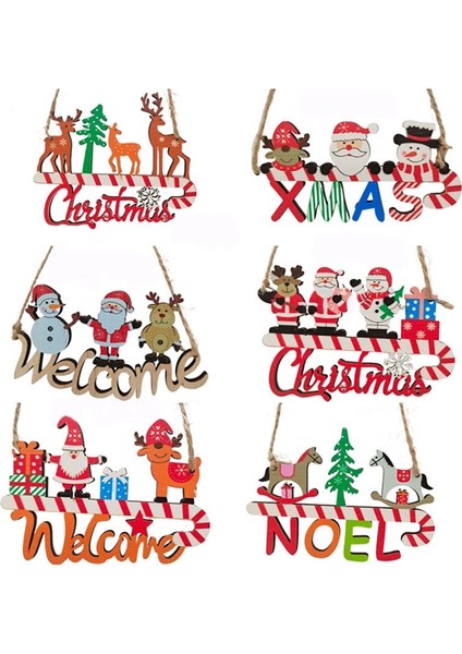 Ön Kapı Için Noel Hoş Geldiniz Yazısı - Renkli Harfli Ahşap Duvara Asılan Yazı Noel Ağacı Kapı Dekor Yazısı Noel (Yurt Dışından) fiyatları