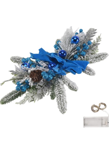 Noel, Merdiven, Kapı, Şömine, Pencere, Dış Mekan Iç Mekan Noel Dekoru Için Mavi Noel Çelengi (Yurt Dışından)