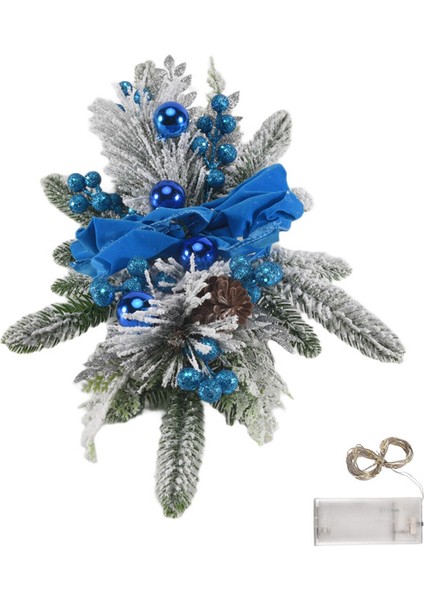 Noel, Merdiven, Kapı, Şömine, Pencere, Dış Mekan Iç Mekan Noel Dekoru Için Mavi Noel Çelengi (Yurt Dışından) fiyatları