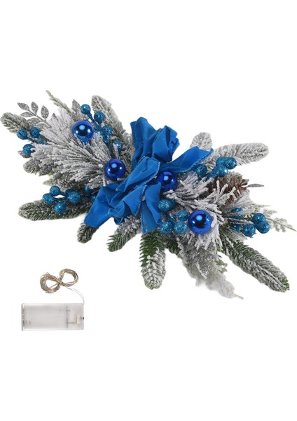 Noel, Merdiven, Kapı, Şömine, Pencere, Dış Mekan Iç Mekan Noel Dekoru Için Mavi Noel Çelengi (Yurt Dışından) modelleri