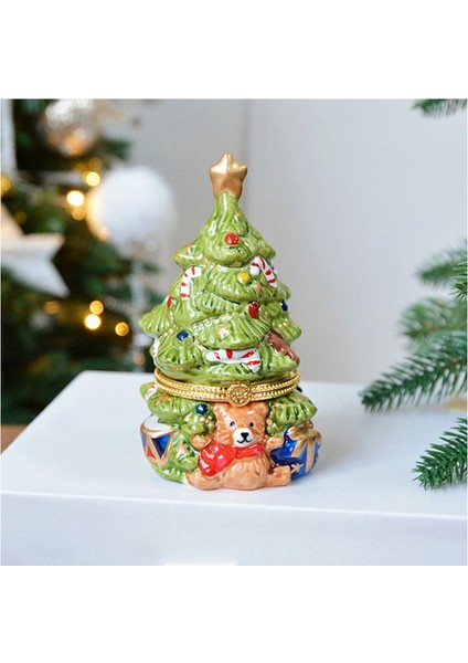 Yeşil Biblo Kutusu Süsleri Noel - Kutu Yüzük Tutucu Düzenleyici Sergileme Mücevher Tutucu Noel Takıları Küpeler Için (Yurt Dışından) fiyatları