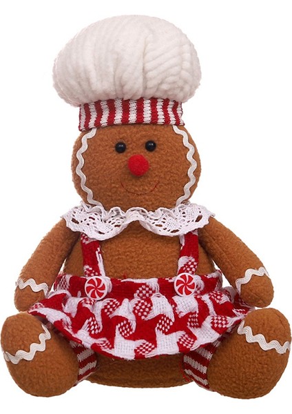 Noel Süsleri, Çizgi Film Oturan Zencefilli Kurabiye Figürleri, Masaüstü Dekorasyon Aksesuarları Kız (Yurt Dışından)