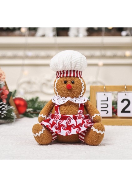 Noel Süsleri, Çizgi Film Oturan Zencefilli Kurabiye Figürleri, Masaüstü Dekorasyon Aksesuarları Kız (Yurt Dışından) modelleri