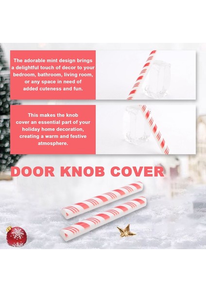 2 Adet Kapı Kolu Kapağı Noel Dekoratif Dolap Şifonyer Çekmece Kolu Kapağı Ev Dekorasyonu Çekmece Kulpu Kapağı (Yurt Dışından) indirimleri