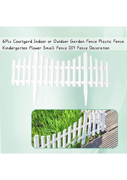 6 Adet Avlu Iç Veya Dış Mekan Bahçe Çiti Plastik Çit Anaokulu Çiçek Küçük Çit Kendin Yap Çit Dekorasyonu (Yurt Dışından) indirimleri