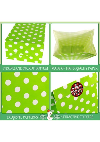 24 Adet Noel Çantaları Tatil Çantaları Noel Hediye Çantaları Kırmızı Yeşil Şeker Büfesi Kağıt Çantaları Noel Tatili Için (Yurt Dışından) modelleri