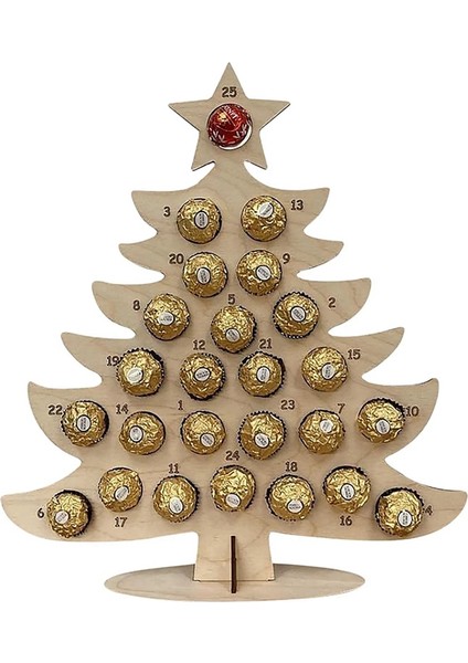 Ahşap Noel Geri Sayım Takvimi Noel Ağacı Geri Sayım Takvimi Çikolata Standı B (Yurt Dışından) fırsatları