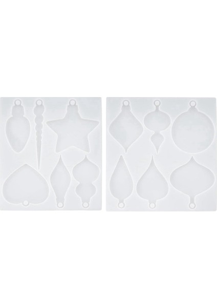 2 Adet Noel Reçine Kalıpları, 12 Farklı Şekilde Noel Süsü Reçine Kalıpları, Reçine Dökümü Için Noel Silikon Kalıpları (Yurt Dışından)