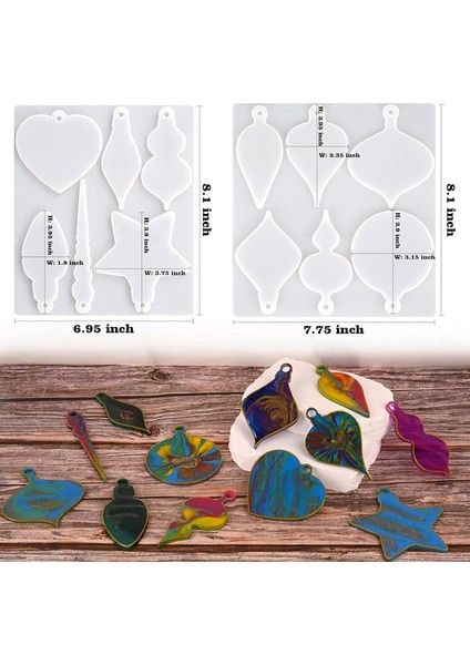 2 Adet Noel Reçine Kalıpları, 12 Farklı Şekilde Noel Süsü Reçine Kalıpları, Reçine Dökümü Için Noel Silikon Kalıpları (Yurt Dışından) indirimleri