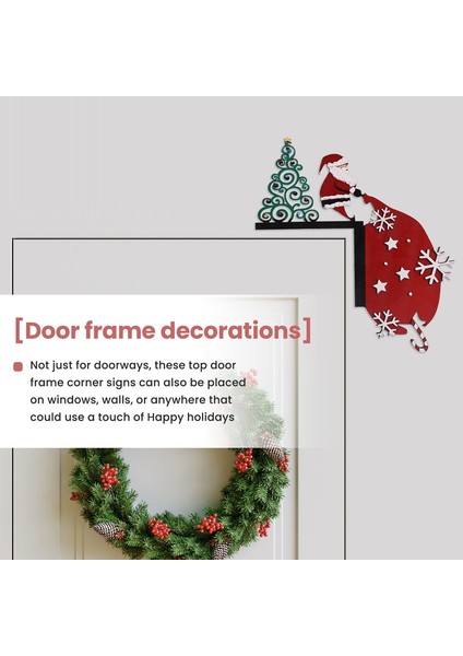 Noel Kapı Üstü Süsleri, Kapı Üstü Çerçeve Köşe Tabela Süslemeleri, Ev Dekorasyonu Için Ev Çerçeve Dekor Süsü (Yurt Dışından) indirimleri