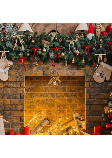 12 Adet Kadife Noel Ağacı Fiyonkları Kırmızı Noel Kurdele Fiyonkları Kendin Yap El Yapımı Noel Hediyesi Papyon Aksesuarları (Yurt Dışından) modelleri