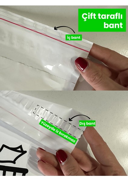 Tek Kullanımlık Meybuz Poşeti 40 Adet (5. 5x22 cm) –Kendinden Yapışkanlı 5 Adet Çöp Torbası indirimleri