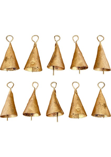 10 Adet Vintage Asılı Çanlar Noel Süslemeleri Ev Dekorasyonu Için Çanlar, Halat Stili C ile Inek Çanları Dekorasyonu (Yurt Dışından)