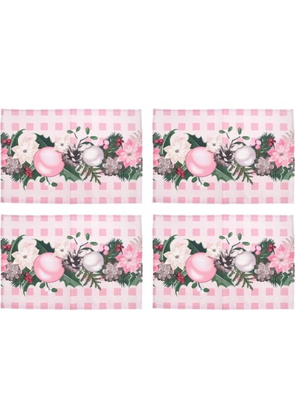 4 Adet Noel Ağacı Kar Pembesi Noel Masa Örtüleri Kışlık Masa Örtüleri Mutfak Yemek Odası Dekorasyonu Için (Yurt Dışından) fiyatları