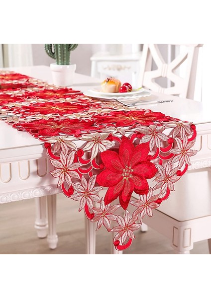 Noel Masa Örtüsü, Atatürk Çiçeği Yaprağı Işlemeli Masa Örtüleri, Noel Süslemeleri Için 15 x 59 Inç (Yurt Dışından) modelleri