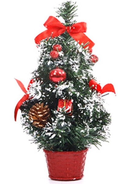 Mini Masaüstü Ağaç Ev Noel Küçük Masaüstü Dekorasyon Parti Süsü Aile, Kırmızı (Yurt Dışından) modelleri