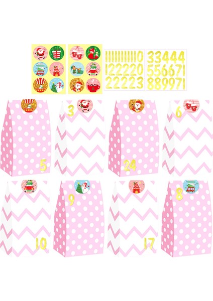 24 Adet Noel Çantaları Tatil Çantaları Noel Hediye Çantaları Şeker Büfesi Kağıt Çantalar Noel Tatili Için (Yurt Dışından)