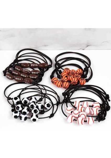 40 Adet Futbol Basketbol Boncuklu Charm Bileklik Çocuk Spor Temalı Doğum Günü Partisi Hediyeleri Dekorasyon Pinatafiller Hediye (Yurt Dışından) modelleri