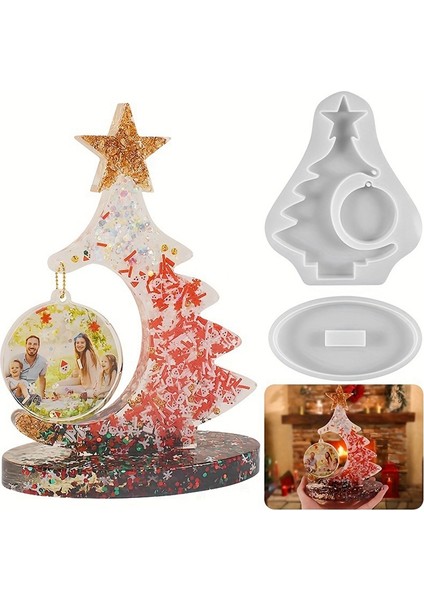 Kendin Yap Noel Ağacı Fotoğraf Çerçevesi Silikon Kalıp Kristal Epoksi Reçine El Sanatları Döküm Kalıbı El Yapımı Dekorasyon Noel Kalıpları (Yurt Dışından) fiyatları
