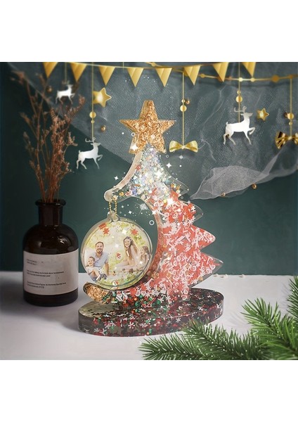 Kendin Yap Noel Ağacı Fotoğraf Çerçevesi Silikon Kalıp Kristal Epoksi Reçine El Sanatları Döküm Kalıbı El Yapımı Dekorasyon Noel Kalıpları (Yurt Dışından) fırsatları