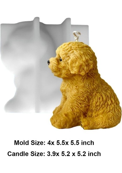 Büyük Teddy Mum Kalıbı Sevimli Köpek Silikon Kalıp Sabun Soya Balmumu Epoksi Reçine Kendin Yap El Sanatları Parti Yemeği Süsleri (Yurt Dışından) modelleri