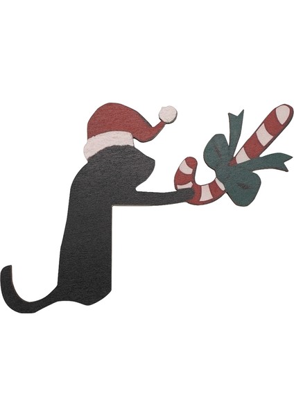 Noel Kapı Köşesi Tabelası Ahşap Kedi Kapı Üstü Dekoru, Duvar Için Ahşap Kapı Çerçevesi Süsü Kedi Heykeli Sanat Figürü (Yurt Dışından) indirimleri