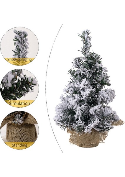 6'lı Paket Yapay Mini Noel Ağacı Masaüstü Mini Noel Ağacı Kendin Yap Tatil Iç Mekan Dekorasyonları (Yurt Dışından) indirimleri