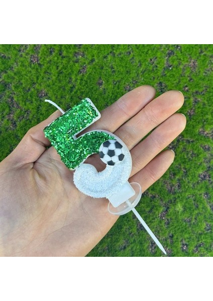 Futbol Mumları 0-9 Numaralı Yeşil Parıltılı Doğum Günü Yaratıcıları Erkek Çocuk Partisi Pasta Üstü Dekorasyonu Için Futbol Mumu (Yurt Dışından) modelleri