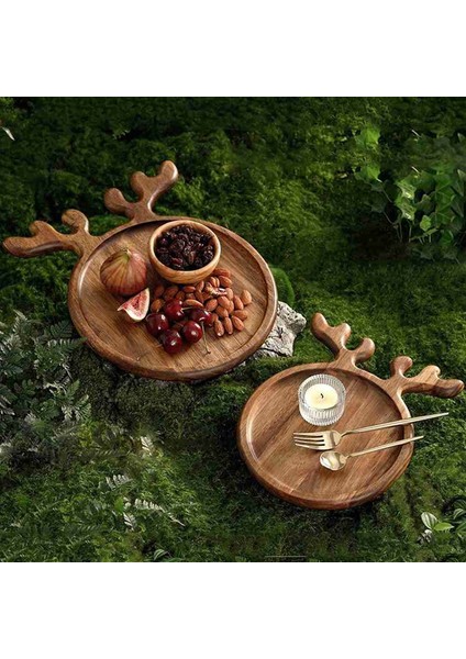 Ahşap Noel Tepsisi Noel Ağacı Meyve Kasesi Ev Atıştırmalık Tabağı Şekerleme Tabağı Kavun Çekirdeği Kurutulmuş Meyve Pizza Tabağı L (Yurt Dışından) modelleri