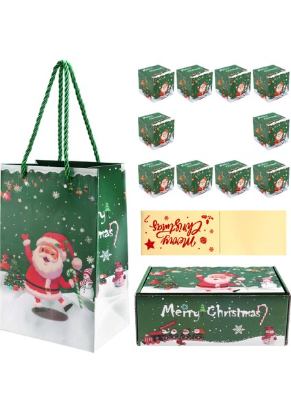 Noel Para Kutusu Seti Hediye Kutusu Patlaması Para Için Noel Para Kutusu Nakit Hediye Çekmecesi (Yeşil 10 Adet) (Yurt Dışından)
