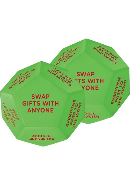 2 Adet Noel Baba Takas Hediye Değişim Zarı Noel Kutlaması Aile Partisi Oyuncağı Günlük Ev Dekorasyonu El Sanatları Dekoratif Zar (Yurt Dışından)