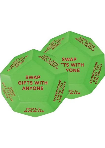 2 Adet Noel Baba Takas Hediye Değişim Zarı Noel Kutlaması Aile Partisi Oyuncağı Günlük Ev Dekorasyonu El Sanatları Dekoratif Zar (Yurt Dışından) fiyatları