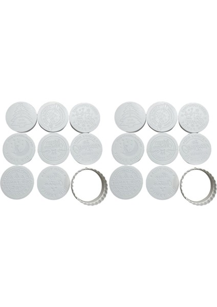 Noel Kurabiye Kalıbı Noel Fondan Yuvarlak Kurabiye Pişirme Seti Cupcake Süsleme Kurabiye Kalıbı (Yurt Dışından)