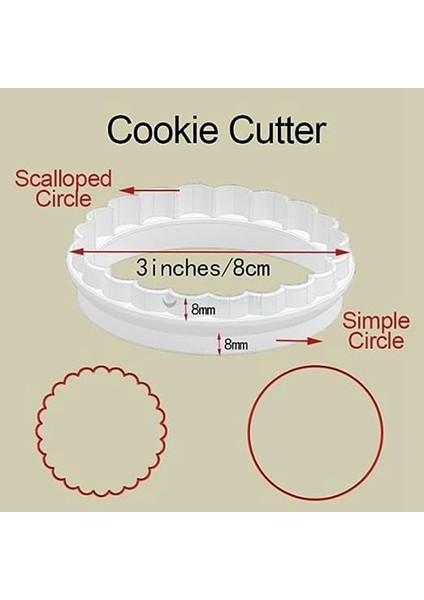 Noel Kurabiye Kalıbı Noel Fondan Yuvarlak Kurabiye Pişirme Seti Cupcake Süsleme Kurabiye Kalıbı (Yurt Dışından) modelleri