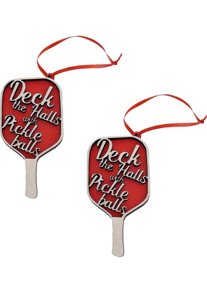 Pickleball Noel Süsü, Salonu Pickle Ball'larla Süsleyin, Asılı Ağaç Aksesuarları (Yurt Dışından)