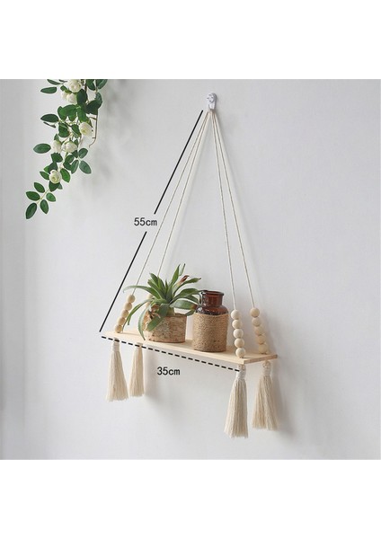 Yatak Odası Oturma Odası Için Duvara Monte Ahşap Dekorasyon Rafları Boho Dekor (Yurt Dışından) modelleri