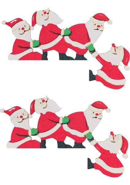 2 Adet Ahşap Noel Kapı Çerçevesi Süslemeleri Noel Ev Kapıları Duvarları Partileri Için (Yurt Dışından)