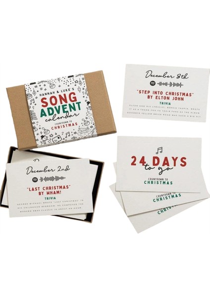 Noel Advent Takvimi Kartları 24 Parça Noel Geri Sayım Takvimi Kart Seti 24 Gün Tebrik Kartı Anma B (Yurt Dışından) fiyatları