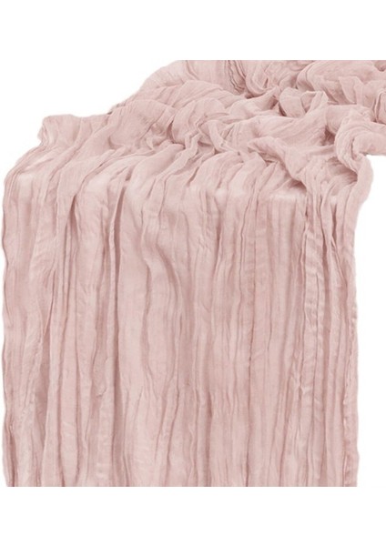 90X300CM Peynir Bezi Masa Örtüsü Açık Pembe Bohem Tül Masa Örtüsü Uzun Retro Şeffaf Masa Örtüsü (Yurt Dışından) indirimleri