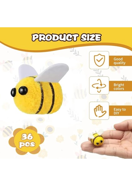 50 Adet Arı Ponpon Saç Topu Polyester Çocuk Başlığı Düğün Figürleri Kendin Yap El Yapımı Malzeme Şapka Giyim Dekoru (Yurt Dışından) modelleri