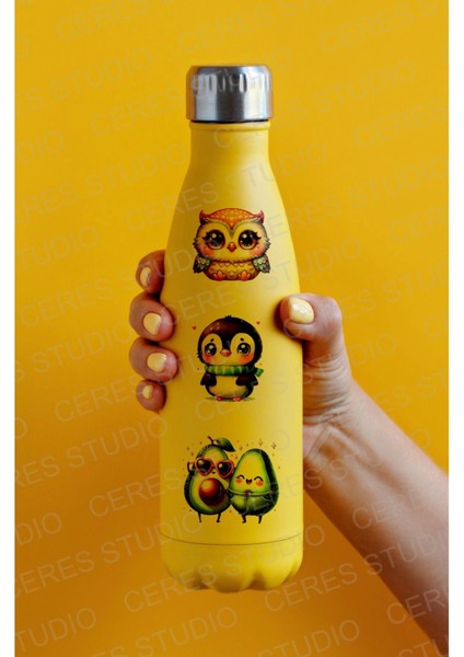 Şeffaf Kawaii Sticker Etiket Eğlenceli Tasarım 10 Adet Renkli ve Kullanışlı indirimleri