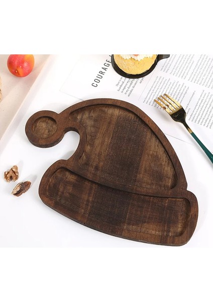 Noel Ağacı Tepsisi Sevimli Ev Ahşap Meyve Yemek Tabağı Kek Tatlı Tabağı Eğlence, Kahvaltı, Sehpa (Yurt Dışından) modelleri