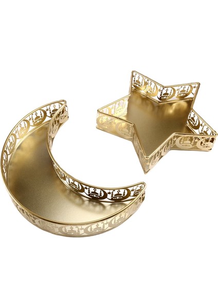 Ramazan Servis Tepsileri Metal Ay Yıldız Şekilli Eid Mubarak Islam Müslüman Yemek Servis Tepsisi (Yurt Dışından) fırsatları