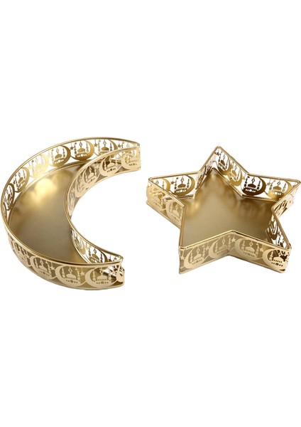 Ramazan Servis Tepsileri Metal Ay Yıldız Şekilli Eid Mubarak Islam Müslüman Yemek Servis Tepsisi (Yurt Dışından) indirimleri
